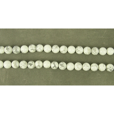 Howlite Polished Round 12mm Strand 33 beads per strand