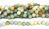 Amazonite polished Round 10mm strand 39 beads-beads incl pearls-Beadthemup