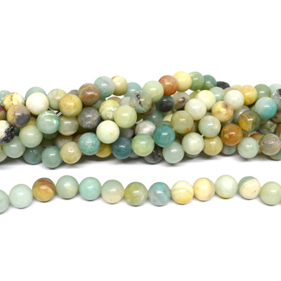 Amazonite polished Round 10mm strand 39 beads