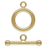14k Gold Filled Toggle 11mm 2mm thick 1 set-findings-Beadthemup