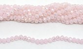 Chinese Crystal pale pink AB 8x6mm strand 67 beads-beads incl pearls-Beadthemup