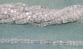 Chinese Crystal Fac.Cube 4mm Crystal AB strand 100 beads-beads incl pearls-Beadthemup