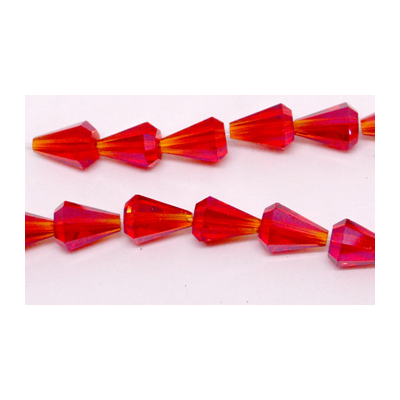 Chinese Crystal Teardrop 9x13mm Red AB 10 pack