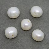 F.W.Pearl Potato 10x11mm 1.2mm hole EACH-beads incl pearls-Beadthemup