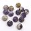 Chevron Amethyst 18mm Polished Round Bead Each