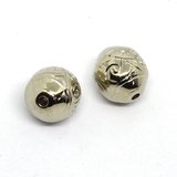 Base Metal Bead 20mm Bead Filigree pattern 2pk-findings-Beadthemup