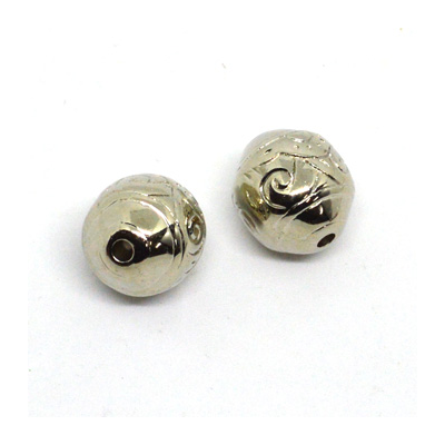 Base Metal Bead 20mm Bead Filigree pattern 2pk