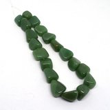 Green Adevnturine Polished Nugget approx. 20mm 18 beads per strand-beads incl pearls-Beadthemup