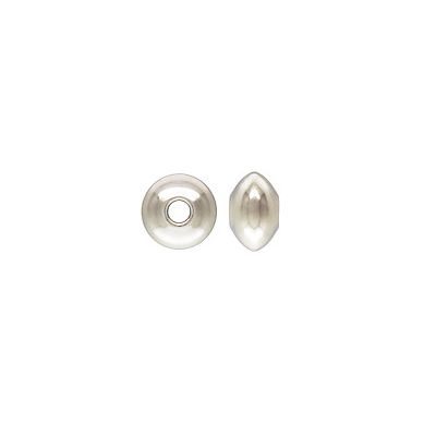 Sterling Silver Bead Saucer 3.3x2mm 0.9mm hole 20 pack