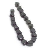 Dark Jasper Polished Nugget approx.20mm 18 beads per strand-beads incl pearls-Beadthemup