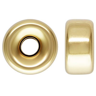 14k Gold filled Rondel 8mm 2 pack