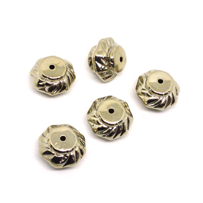 Base Metal Rondel Bead 20x10mm 5 pack