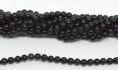 Black Tourmaline polished Round 6mm str 62 beads-beads incl pearls-Beadthemup