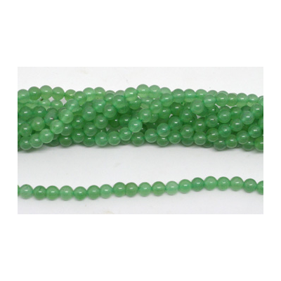 Green Adventurine polished Round 6mm str 63 beads