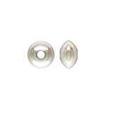 Sterling Silver Bead Saucer 5.7x3.5mm 10 pack-findings-Beadthemup