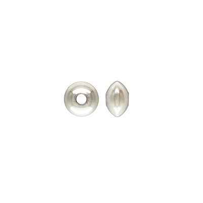Sterling Silver Bead Saucer 5.7x3.5mm 10 pack