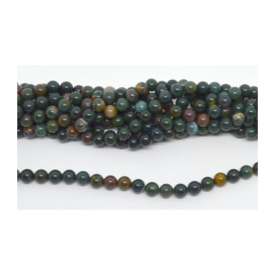 Bloodstone Polished Round 8mm beads per strand 47 Beads