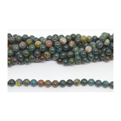 Bloodstone Polished Round 10mm beads per strand 37 Beads