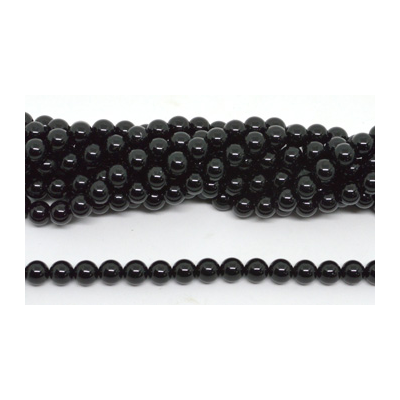 Black Obsidian Polished Round 8mm strand 47 beads