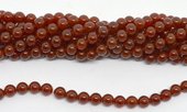 Carnelian A Polished Round 8mm strand 47 beads-beads incl pearls-Beadthemup