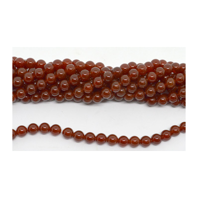 Carnelian A Polished Round 8mm strand 47 beads