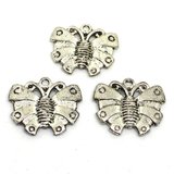 Base Metal Butterfly Charm 30mm 3 pack-findings-Beadthemup