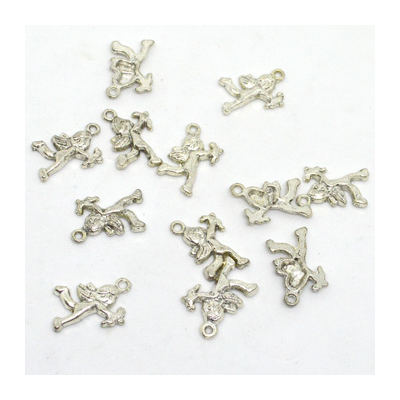 Base Metal Cupid Charm 24mm 12 Pack