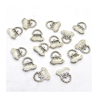 Base Metal Handbag Charm 15mm 15 Pack