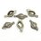 Base Metal Shell Charm 22mm 6 Pack