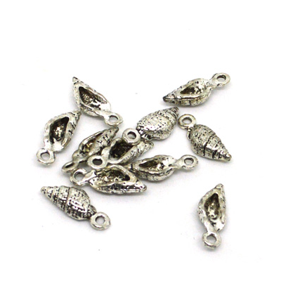 Base Metal Shell Charm 15mm 12 Pack