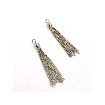 Base Metal Chain Tassel 60mm 2 pack