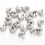 Rhodium Plated Base Crimp Cover 4mm 20pk-findings-Beadthemup