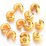 Gold colour Base Crimp Cover 4mm 20pk