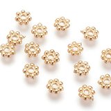 Gold plate Base Metal Beads Daisy 5mm 20 pack-findings-Beadthemup
