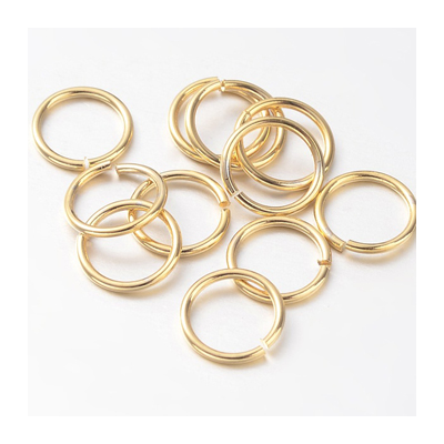 Gold colour plate Base Jump Ring 10mm 20 pack