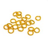 Gold colour plate Base Jump Ring 6mm 20 pack-findings-Beadthemup