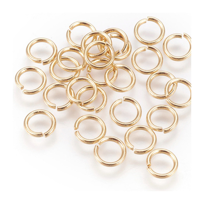 Gold colour plate Base Jump Ring 6mm 20 pack