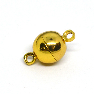 Gold plate Base Metal 8mm Magnetic clasp 4 pack