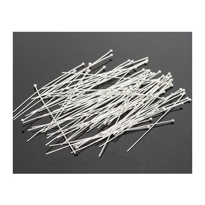 Base Metal Headpin ball 0.6x70mm 40 pack silver