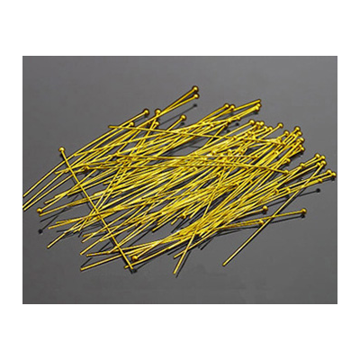 Base Metal Headpin ball 0.6x70mm 40 pack gold