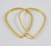 Brass links Teardrop 38x25mm Gold 10 pack-findings-Beadthemup