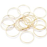 Brass links Round 30x1mm Gold 10 pack-findings-Beadthemup