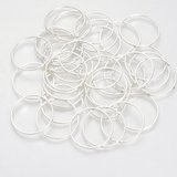 Brass links Round 35x1mm Silver 10 pack-findings-Beadthemup