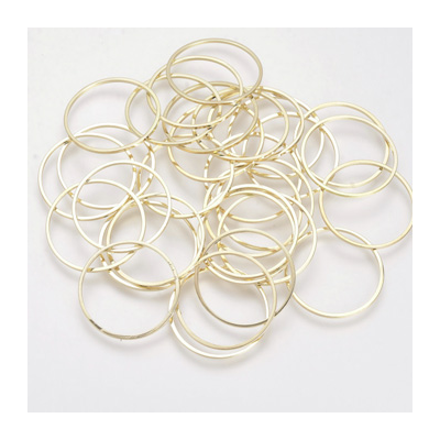 Brass links Round 35x1mm Gold 10 pack