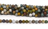 Ocean Jasper polished Round 8mm strand 46 beads-beads incl pearls-Beadthemup