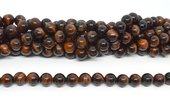 Red Tiger Eye A polished round 10mm strand 37 beads-beads incl pearls-Beadthemup
