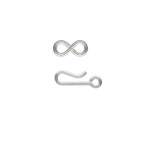 Sterling Silver Hook and Eye 9mm 2 pair-findings-Beadthemup