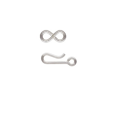 Sterling Silver Hook and Eye 9mm 2 pair