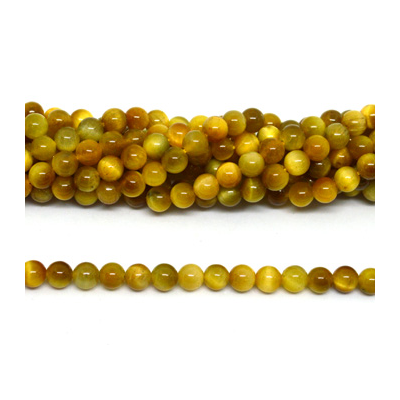 Golden Tiger Eye polished round 6mm strand 64 beads