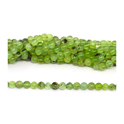 Prehnite polished round 6mm strand 69 beads